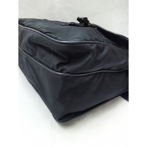 Prada Black Nylon Double Pushlock Flap Closure Messenger Crossbody Bag - Picture 15 of 16